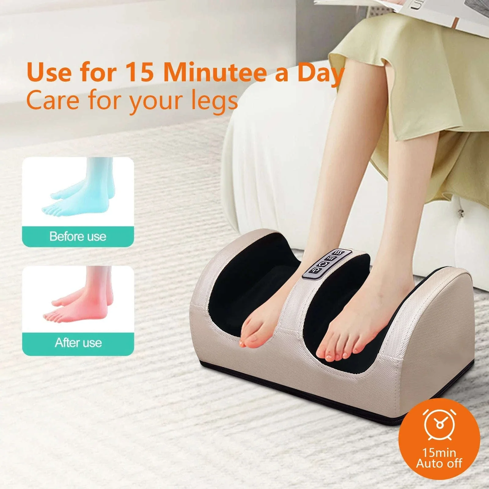 Electric Foot Massage Machine with Heat and Deep Kneading - Image 5