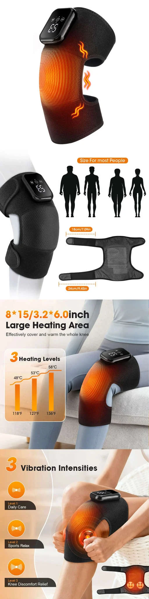 Electric Heated Knee Massager with Vibration and Warmth - Image 10