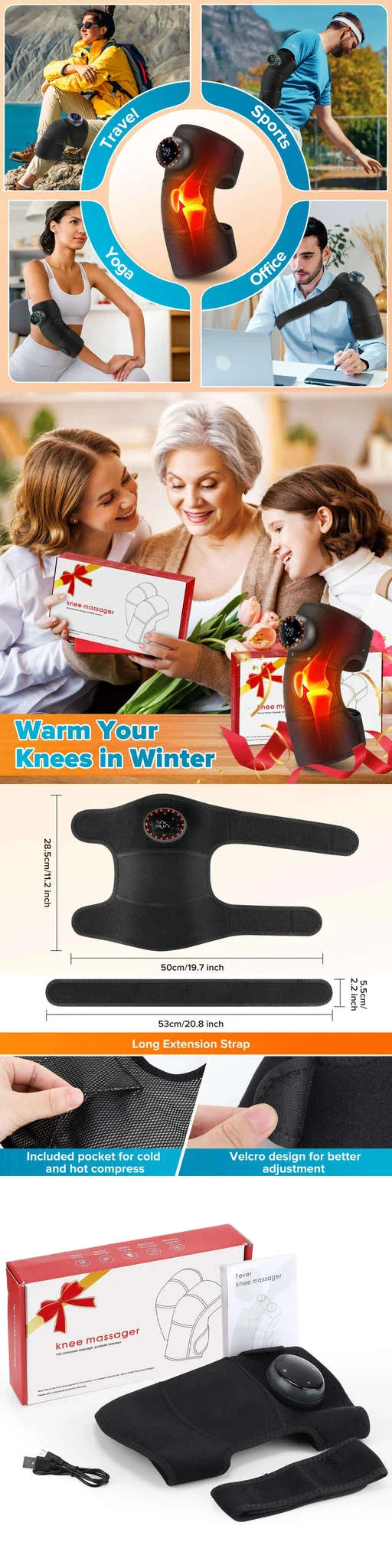 Electric Heated Knee Massager with Vibration and Warmth - Image 17