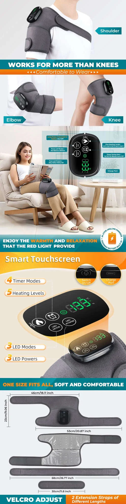 Electric Heated Knee Massager with Vibration and Warmth - Image 19