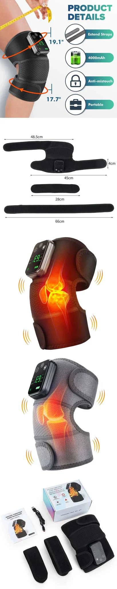Electric Heated Knee Massager with Vibration and Warmth - Image 9