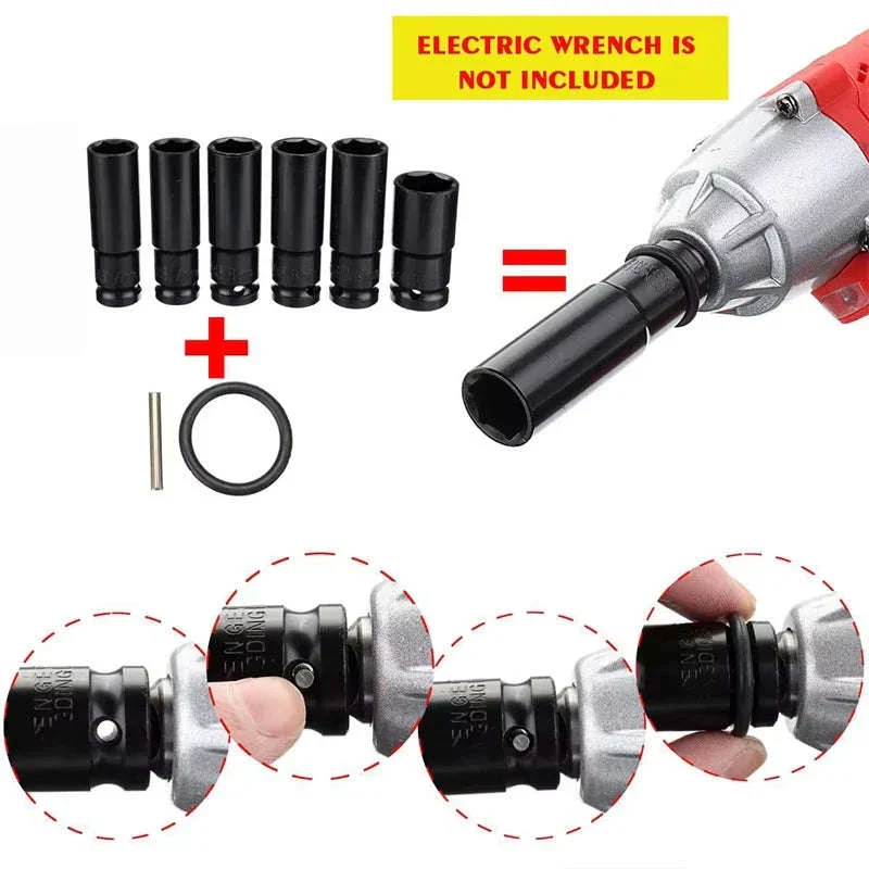 14-Piece Electric Impact Wrench Socket Adapter Kit - Image 3