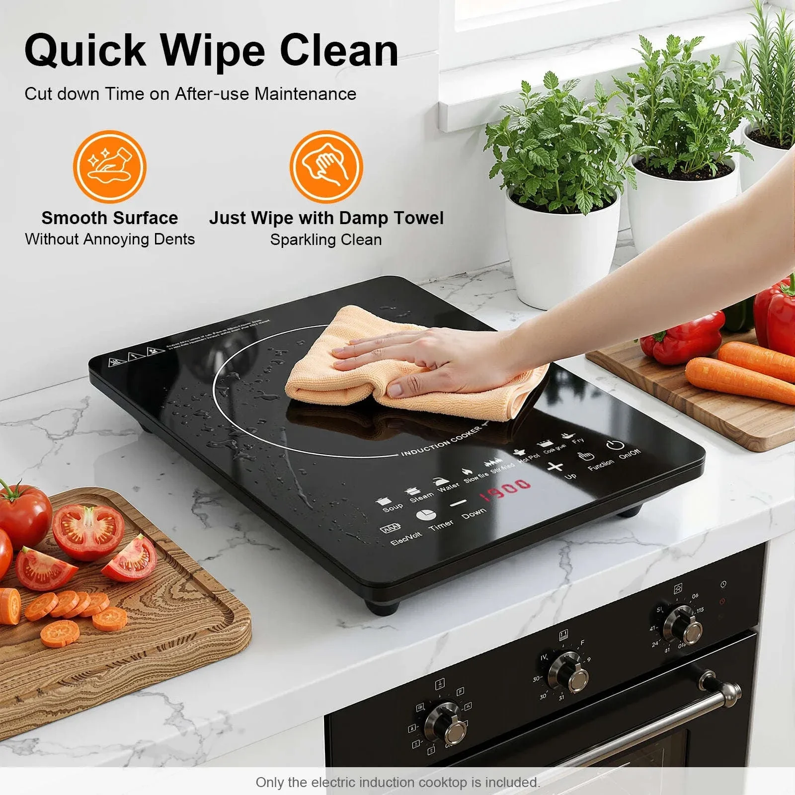 8-Level Induction Cooktop with Timer, 750W Countertop Stove - Image 13