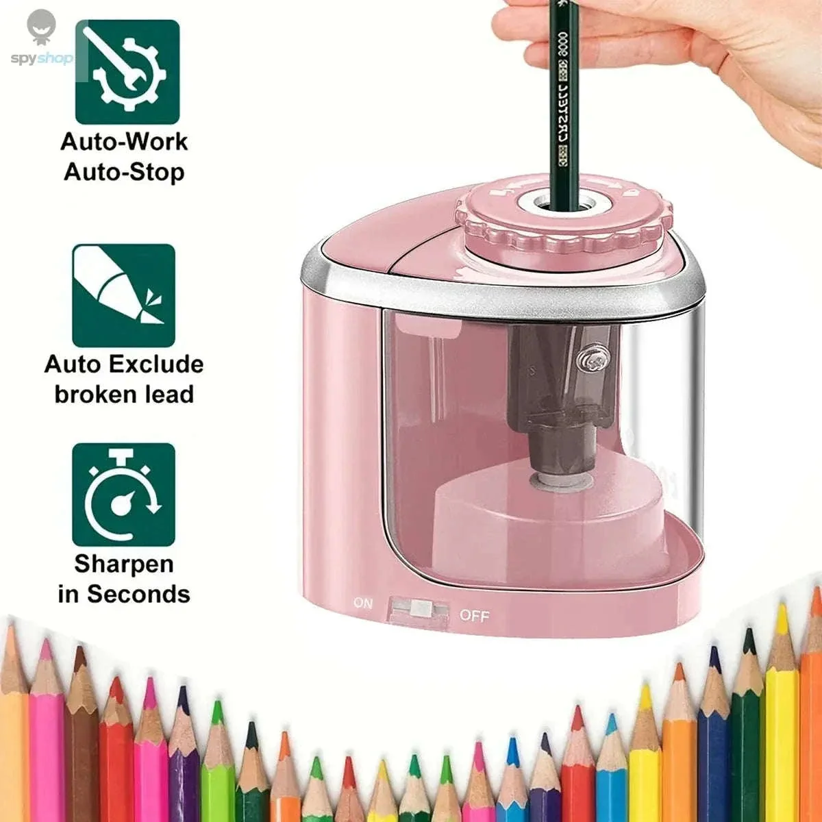 Desktop Electric Pencil Sharpener for 6–8 mm Pencils - Image 12