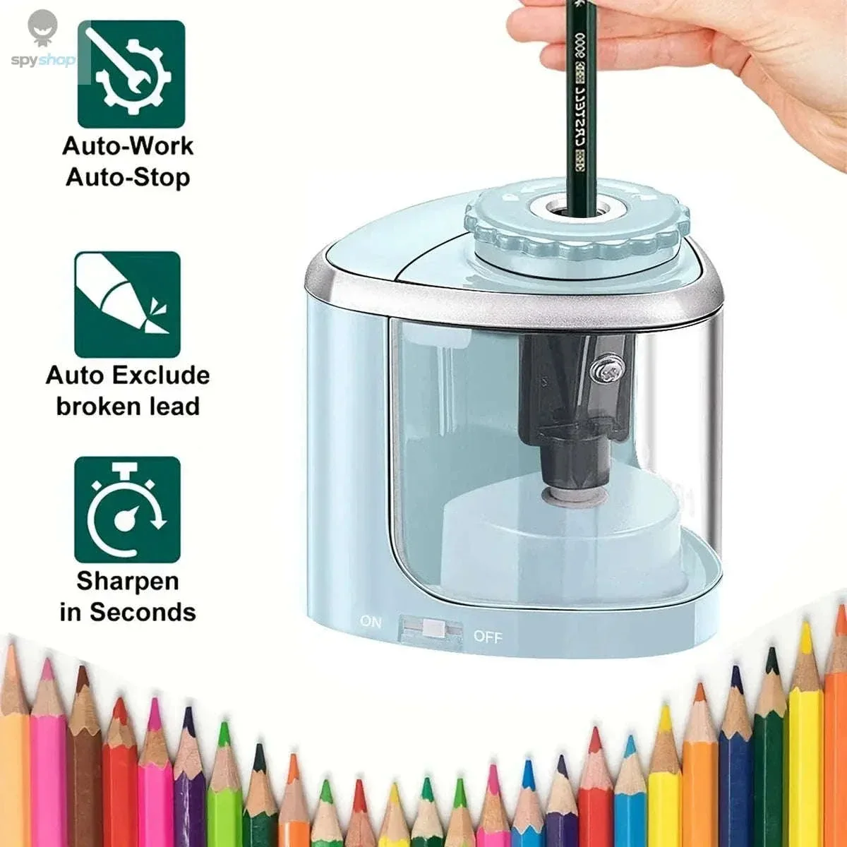 Desktop Electric Pencil Sharpener for 6–8 mm Pencils - Image 14