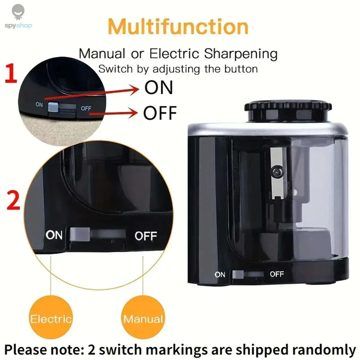 Desktop Electric Pencil Sharpener for 6–8 mm Pencils - Image 5