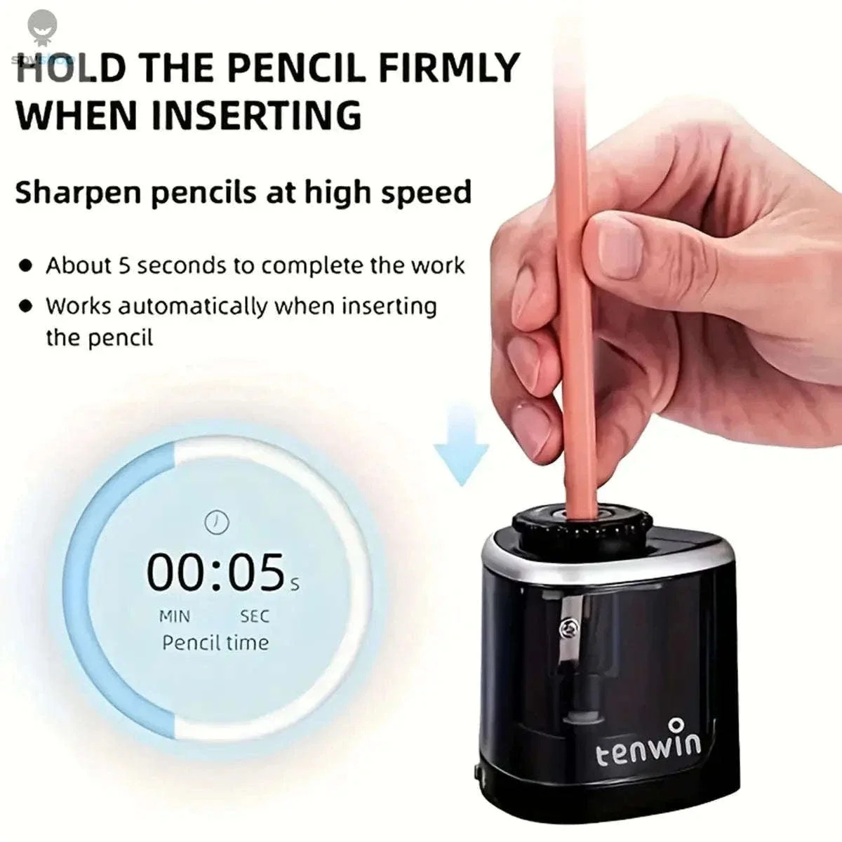 Desktop Electric Pencil Sharpener for 6–8 mm Pencils - Image 7