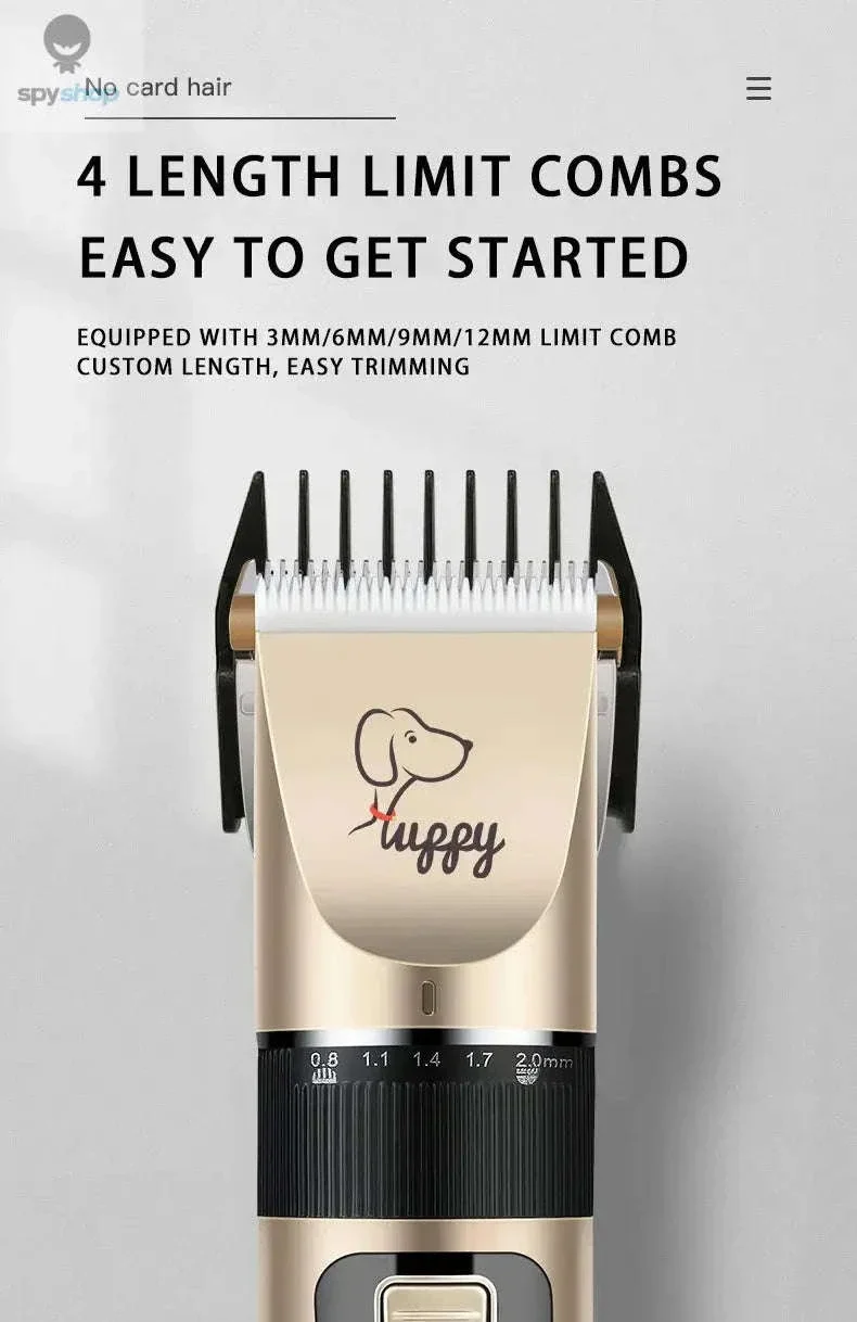 Quiet Cordless Pet Clipper Grooming Kit for Smooth Trimming - Image 10