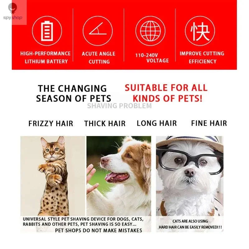 Quiet Cordless Pet Clipper Grooming Kit for Smooth Trimming - Image 15