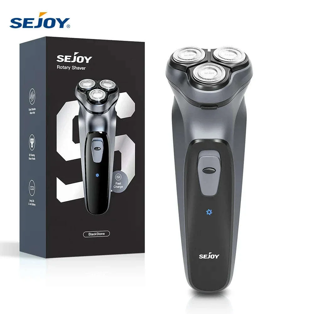 Electric Rotary Shaver for Men with 3D Floating Triple Blades