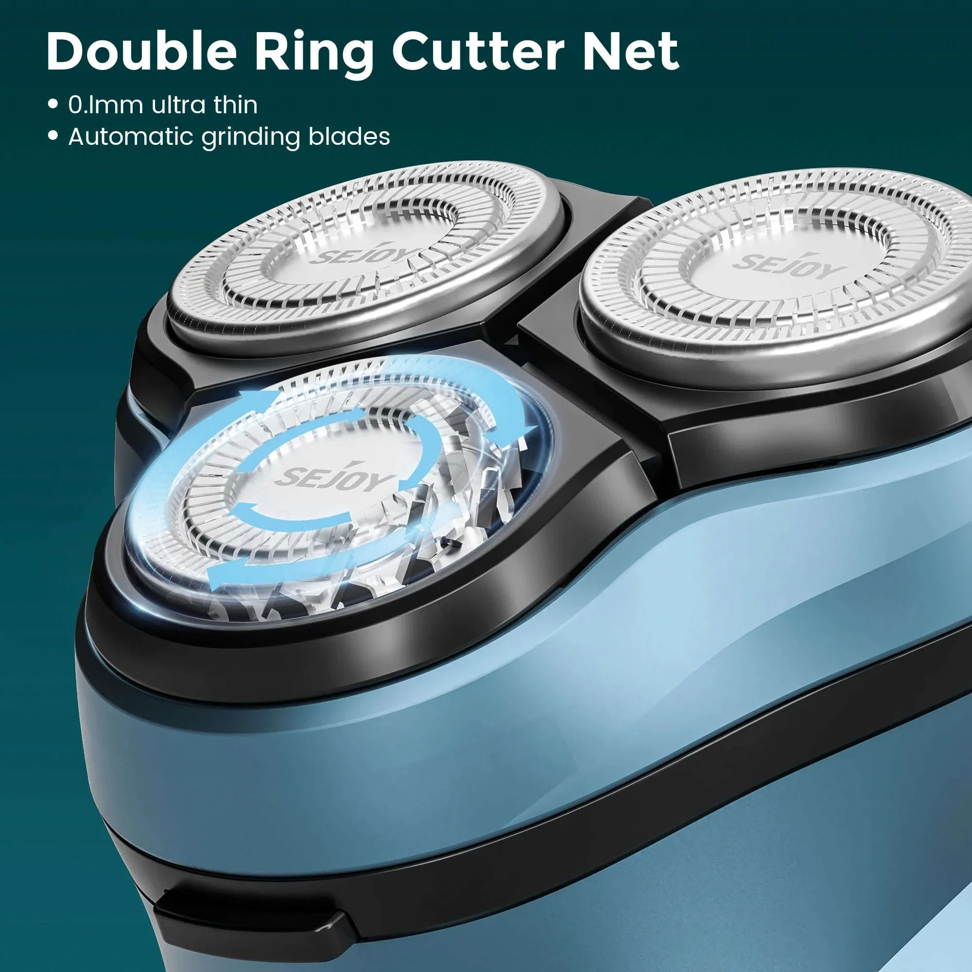 Electric Rotary Shaver for Men with 3D Floating Triple Blades - Image 11