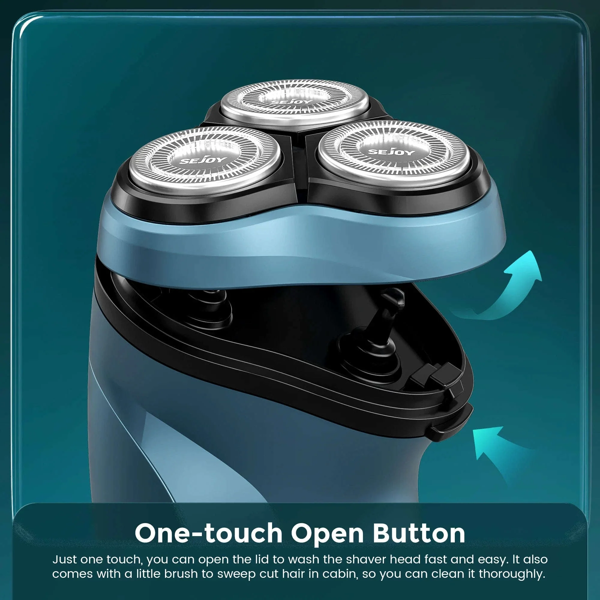 Electric Rotary Shaver for Men with 3D Floating Triple Blades - Image 13