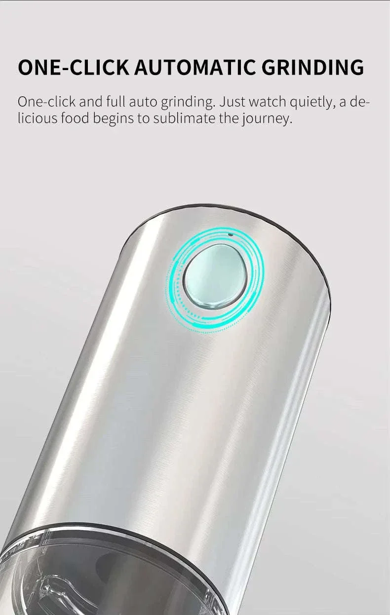Electric Salt and Pepper Grinder Set with Rechargeable Base - Image 9