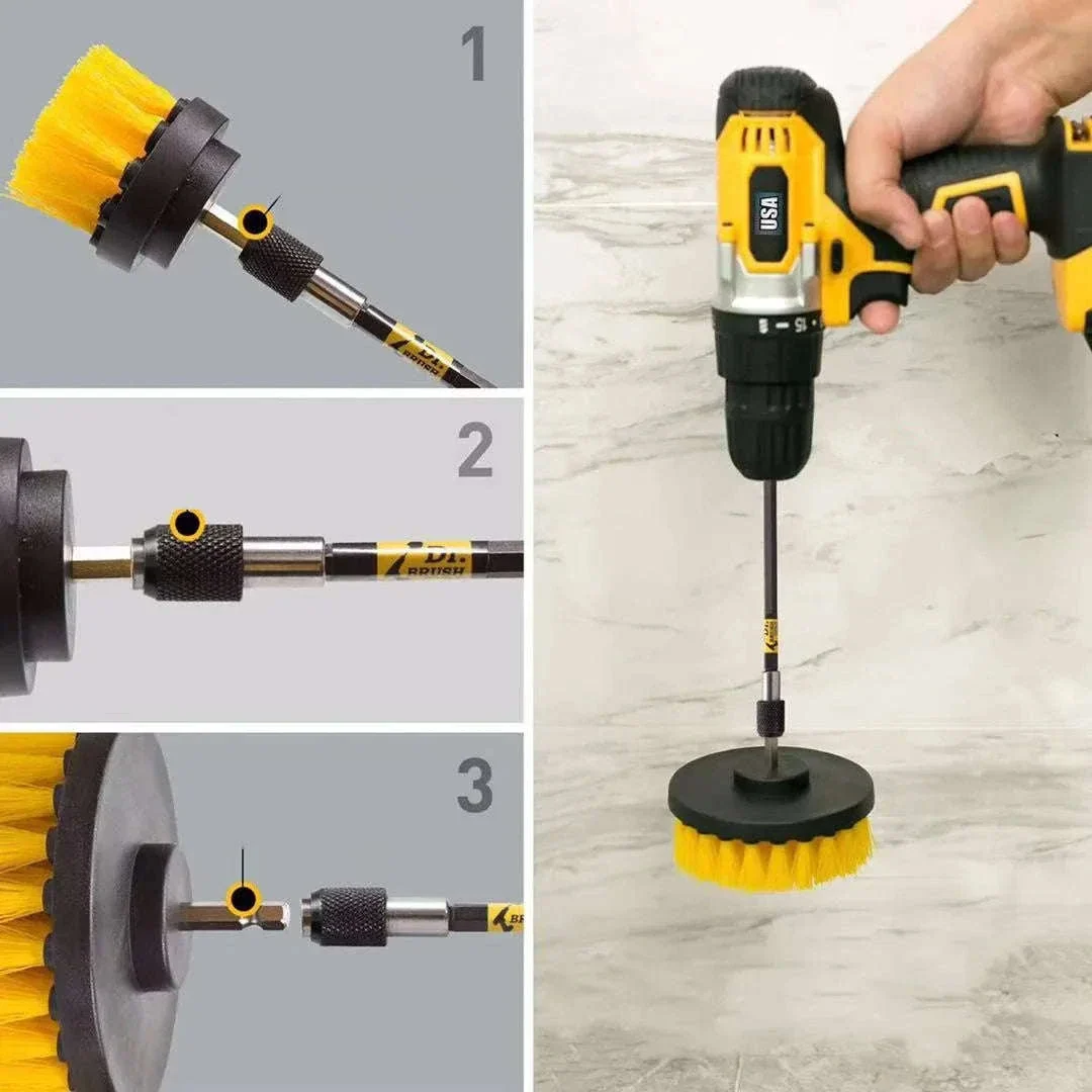 3-Piece Electric Scrubber Brush Drill Kit for Faster Cleaning - Image 12