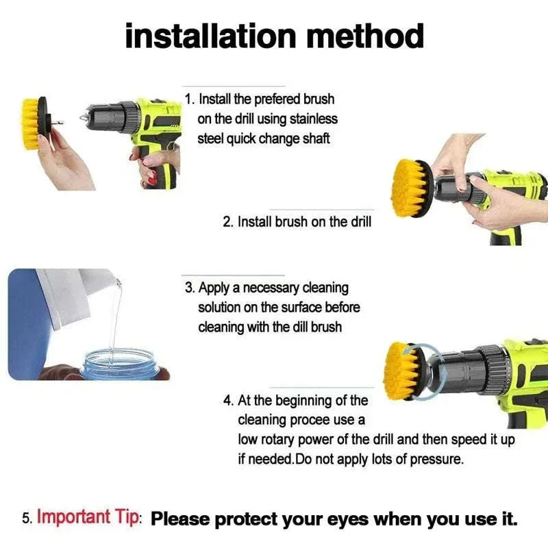 3-Piece Electric Scrubber Brush Drill Kit for Faster Cleaning - Image 15