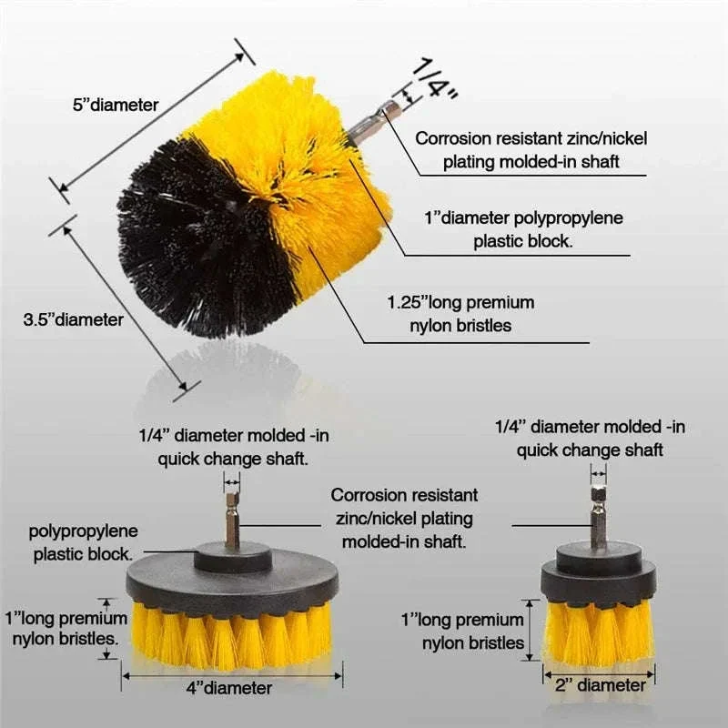3-Piece Electric Scrubber Brush Drill Kit for Faster Cleaning - Image 6