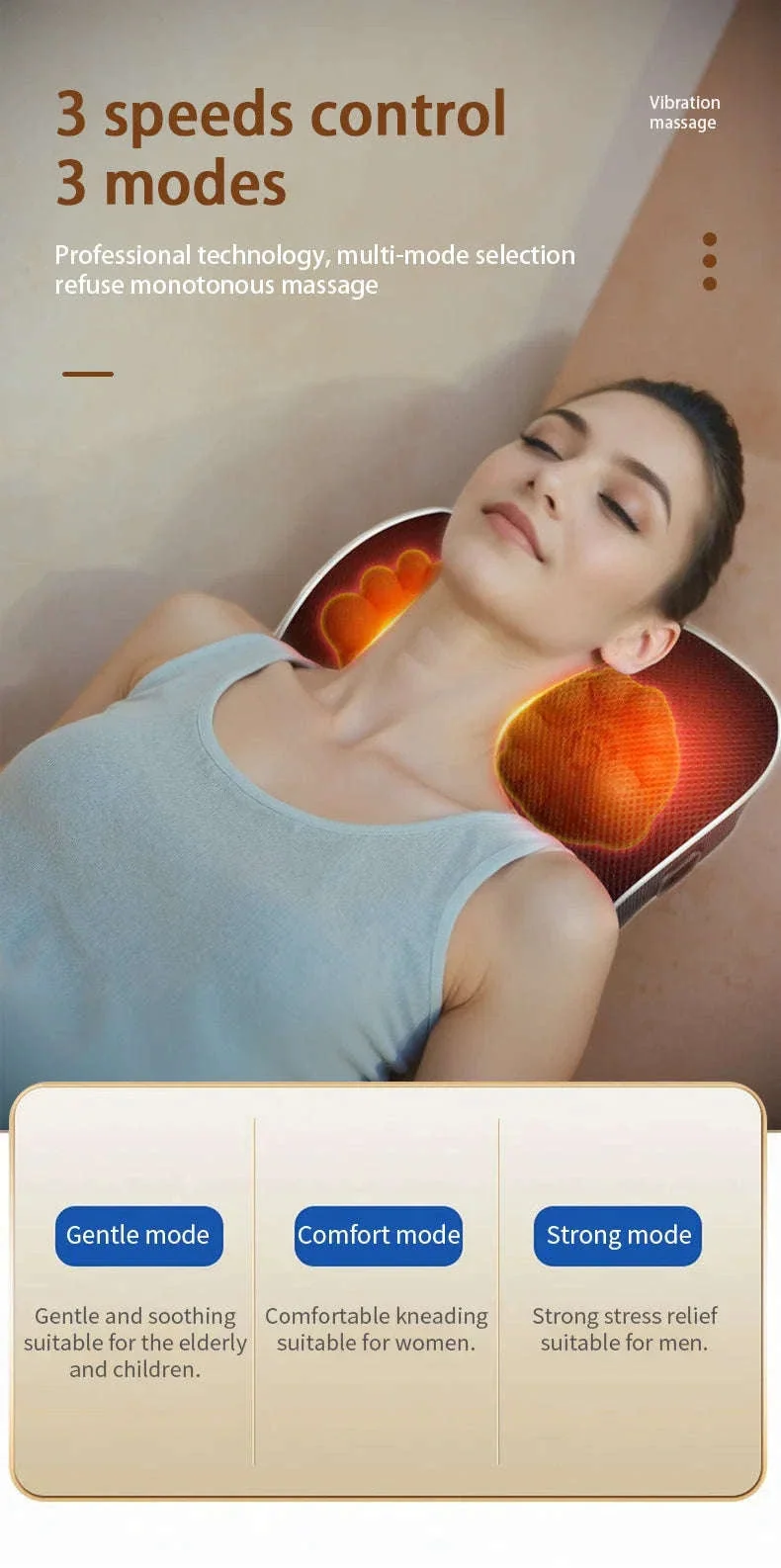 Electric Shiatsu Massage Pillow for Neck, Back and Shoulders - Image 23