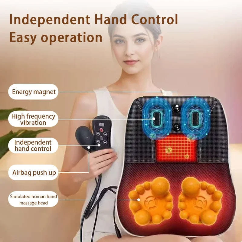 Electric Shiatsu Massage Pillow for Neck, Back and Shoulders - Image 3