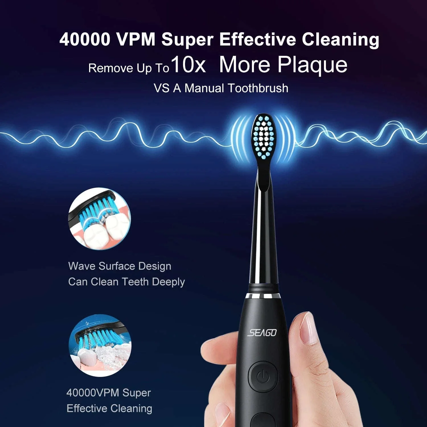 Electric Sonic Toothbrush SG-575 for a Cleaner Daily Routine - Image 3
