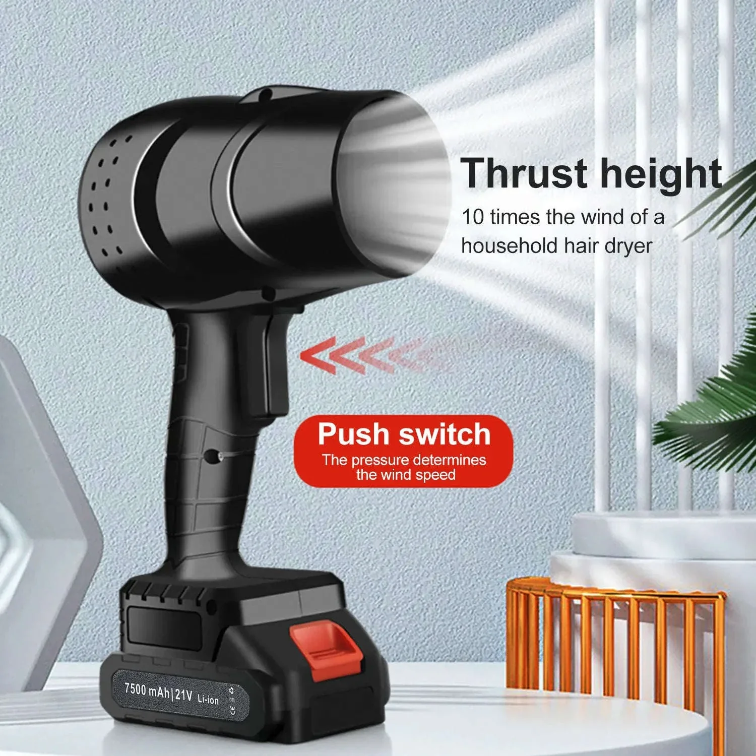 Cordless Turbo Air Blower 120km/h High-Speed Dust & Leaf Cleaner - Image 2