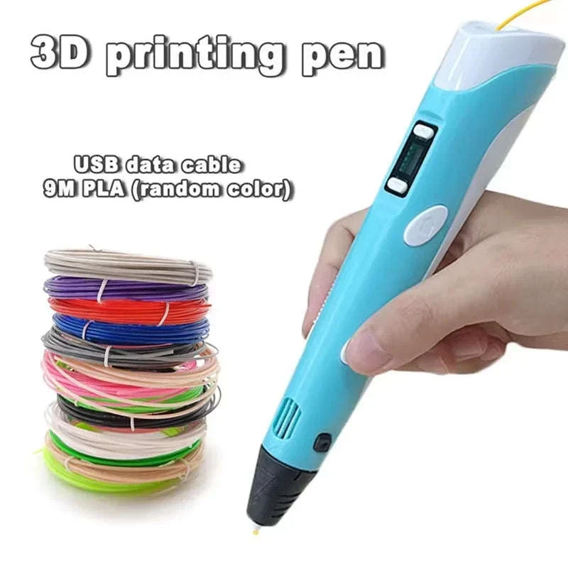 3D Printing Pen Kit with USB Rechargeable Design and PLA Filament