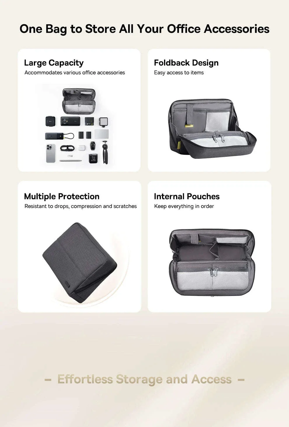 Electronic Organizer Bag for Chargers, Cables & Accessories - Image 8