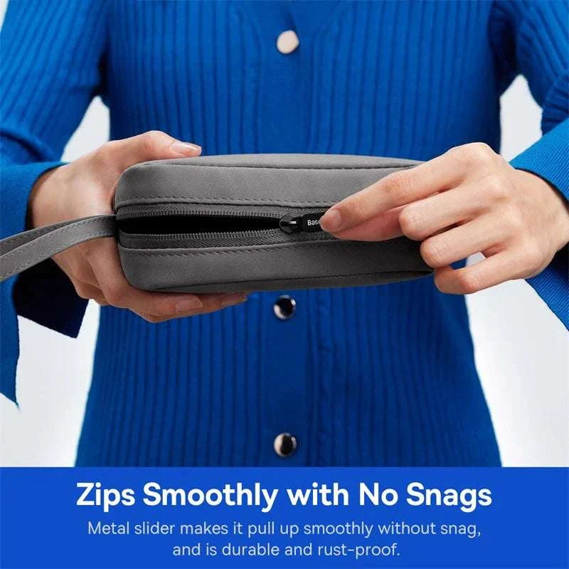 Electronics Organizer Bag with Zipper for Cables Chargers & Gadgets - Image 4