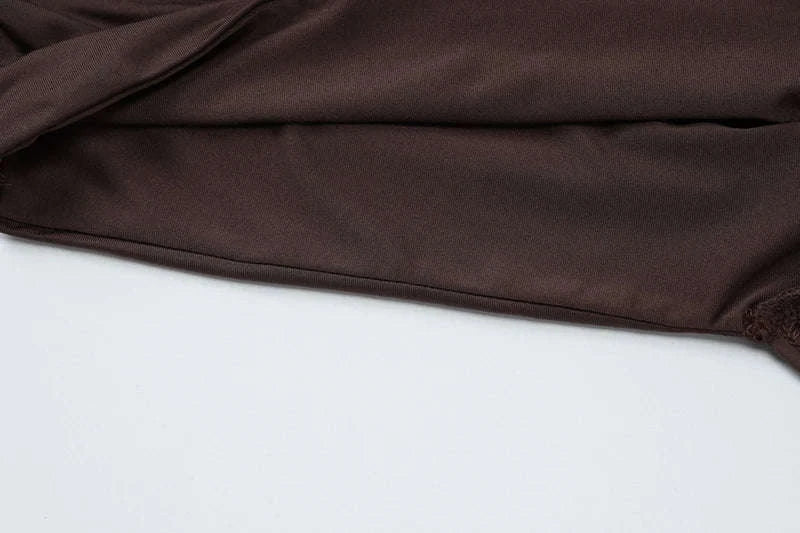 Elegant Irregular Draped Ruched Dress for a Flattering Look - Image 45