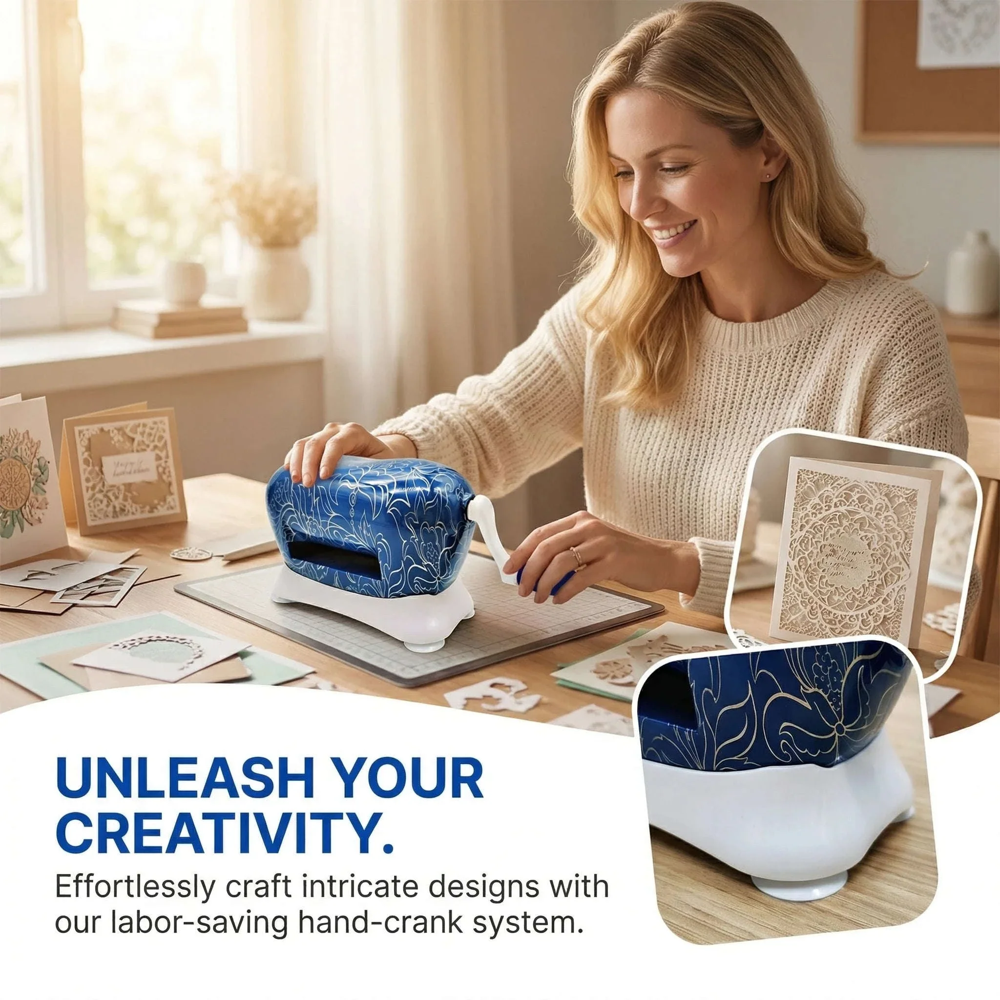 Elephant Die Cutting & Embossing Machine with Floral Finish Set - Image 11
