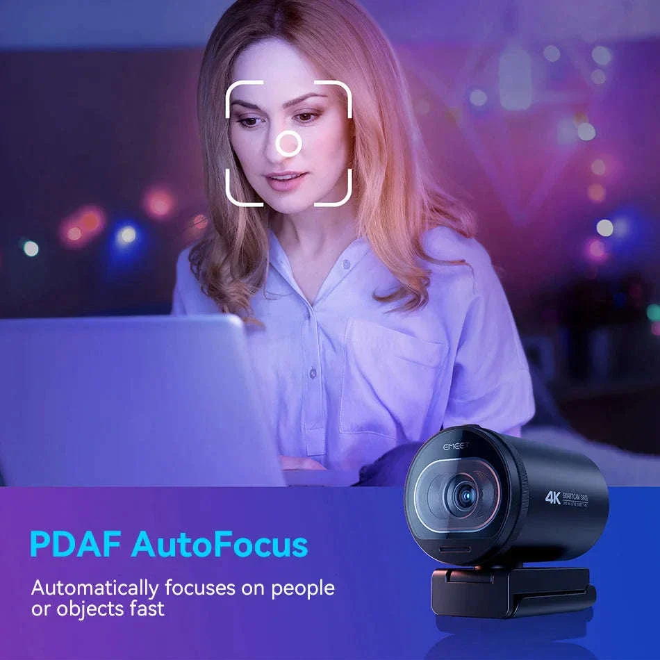 EMEET S600 4K Streaming Webcam with Autofocus and Dual Mics - Image 5