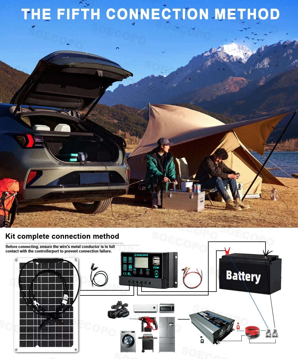 Off-Grid Solar Power Kit 2200W Inverter with 20W Panel - Image 12