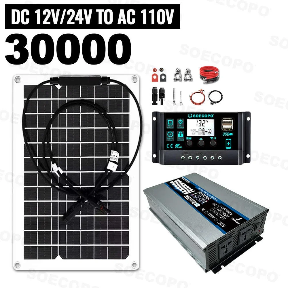 Off-Grid Solar Power Kit 2200W Inverter with 20W Panel - Image 22