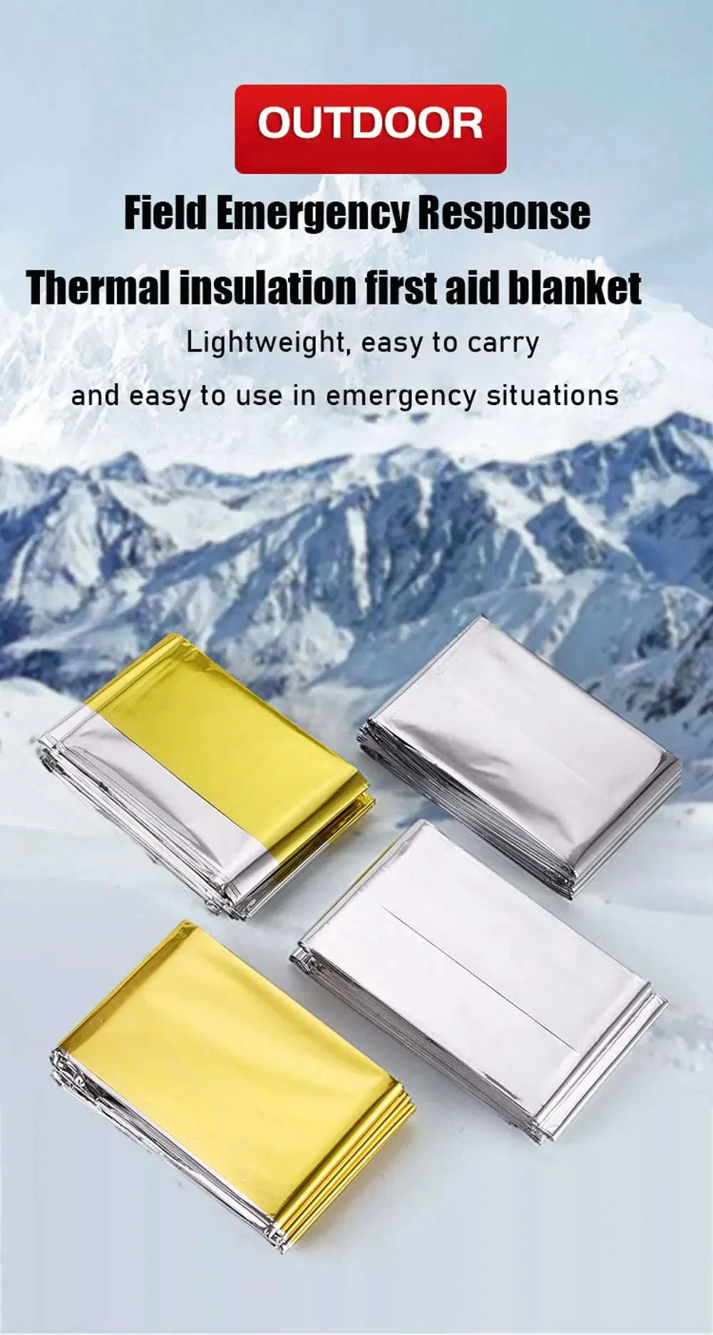 Emergency Thermal Poncho Blanket for Cold Weather Readiness - Image 8