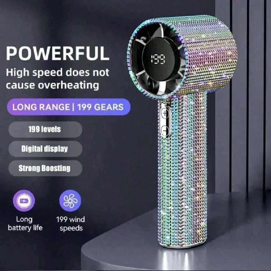 Mini USB-C Rechargeable Handheld Fan with Quiet Turbo Airflow - Image 6