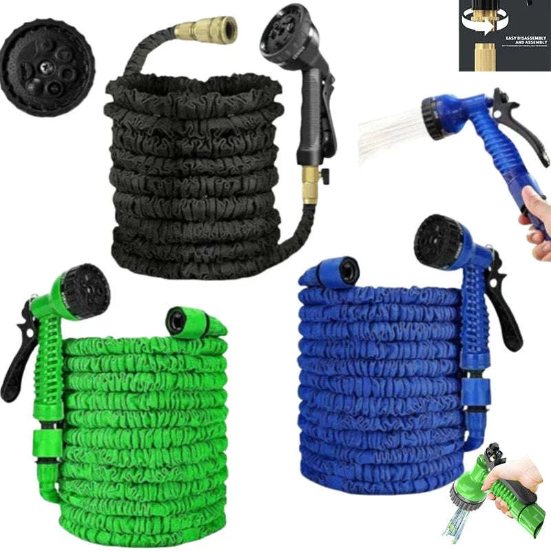 Expandable Garden Hose with 7 Spray Modes and Easy Storage