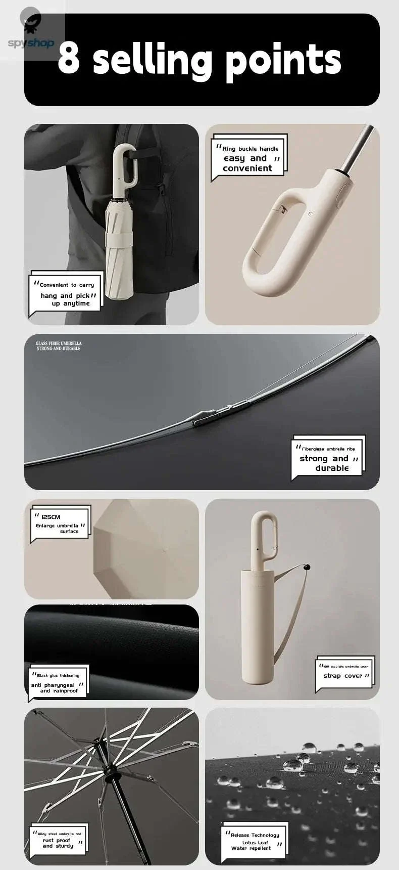 Extra-Large Windproof Umbrella with UV Protection - Image 7