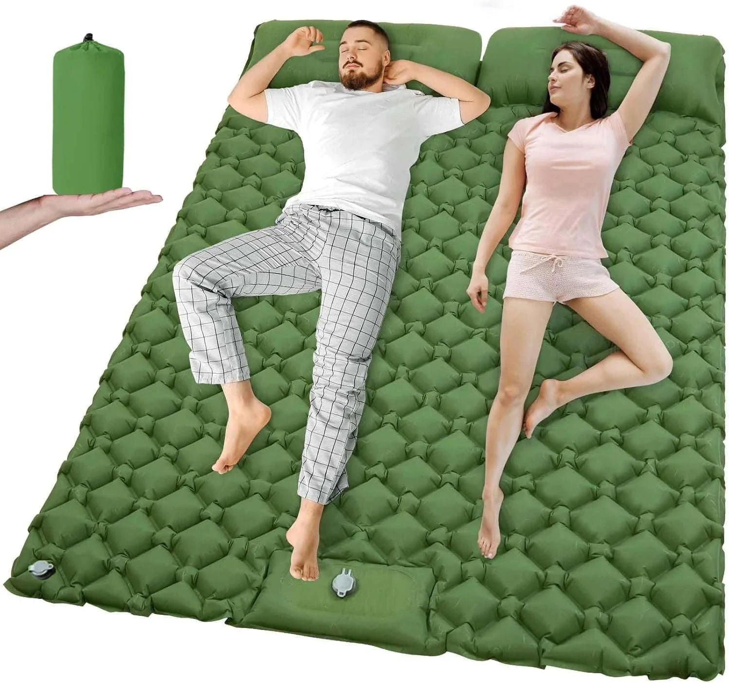 Extra Wide Inflatable Sleeping Pad for Camping Travel