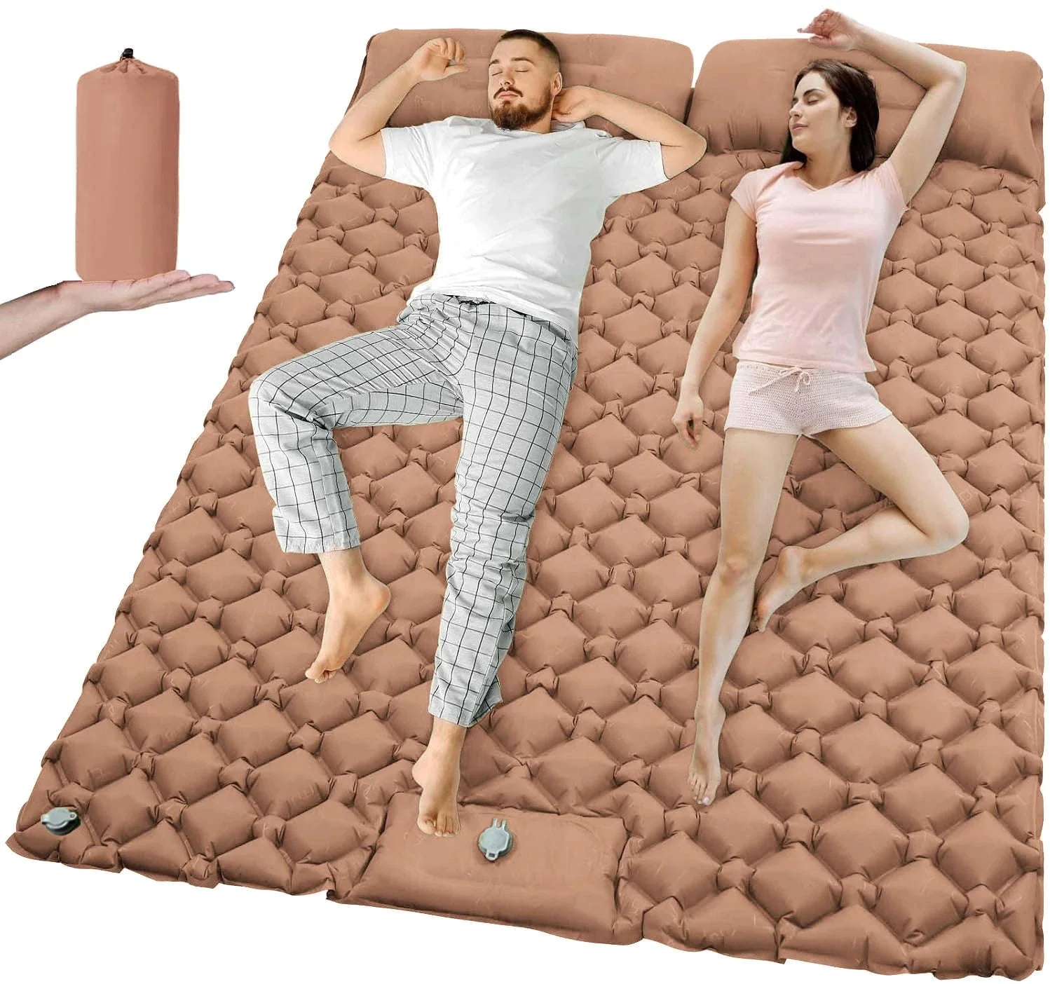 Extra Wide Inflatable Sleeping Pad for Camping Travel - Image 10