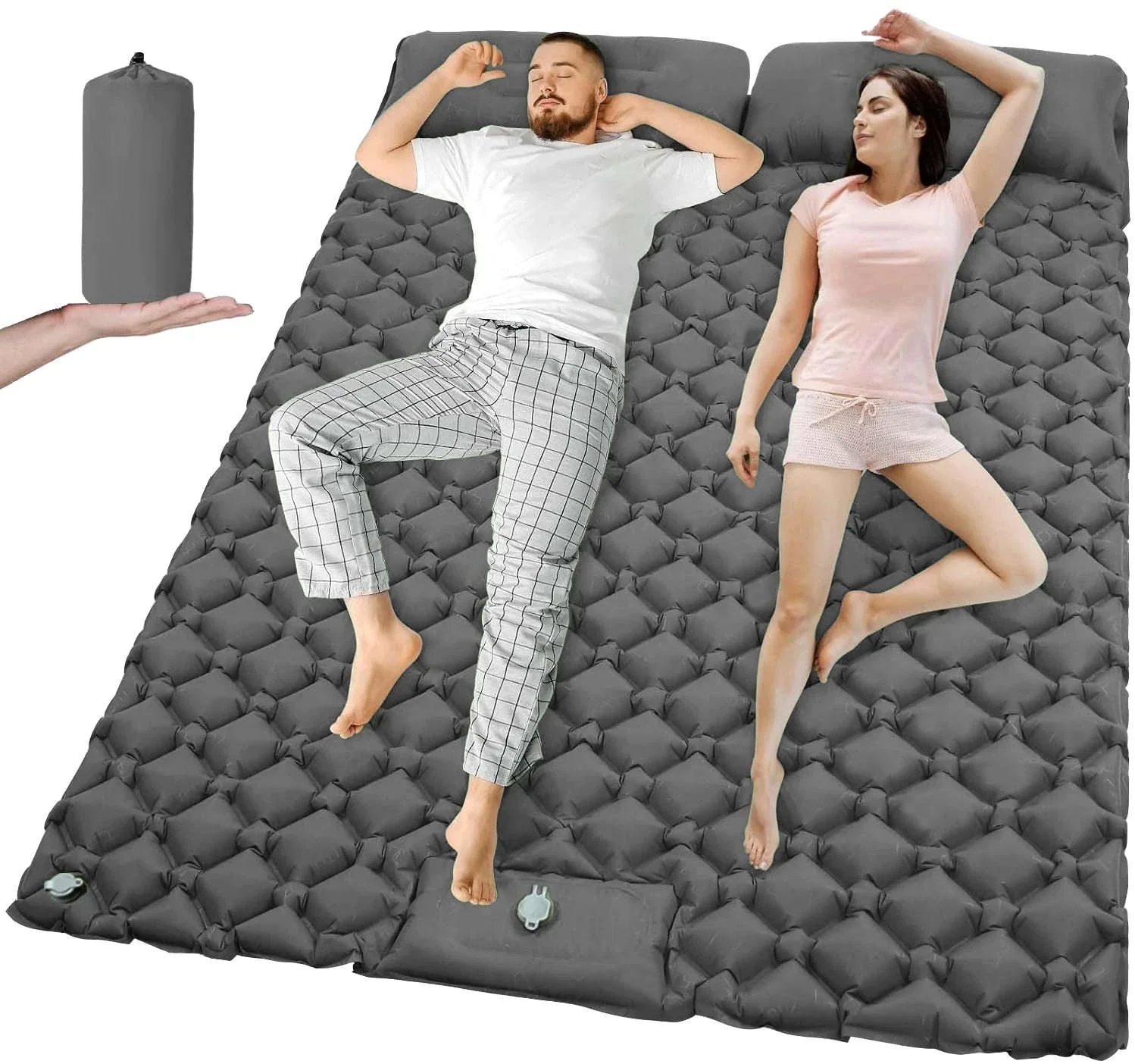Extra Wide Inflatable Sleeping Pad for Camping Travel - Image 11