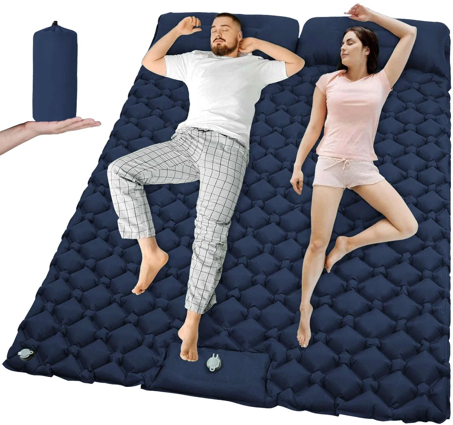 Extra Wide Inflatable Sleeping Pad for Camping Travel - Image 13