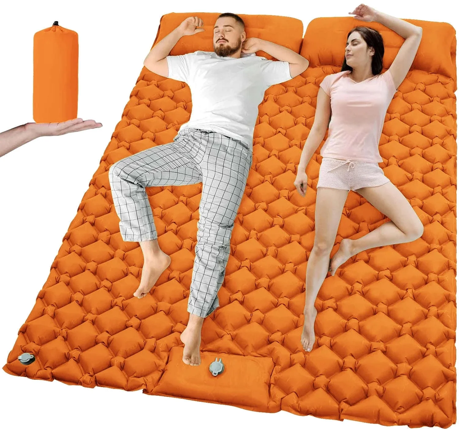 Extra Wide Inflatable Sleeping Pad for Camping Travel - Image 14