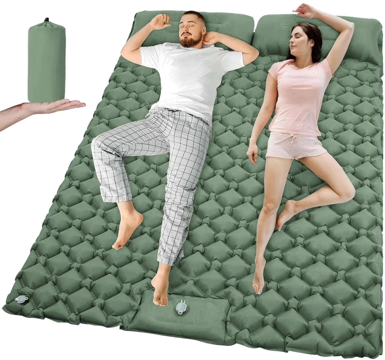 Extra Wide Inflatable Sleeping Pad for Camping Travel - Image 16