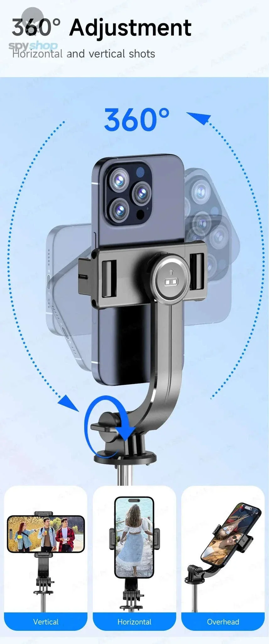 F15 Selfie Stick Tripod with Bluetooth Remote and LED Light - Image 14