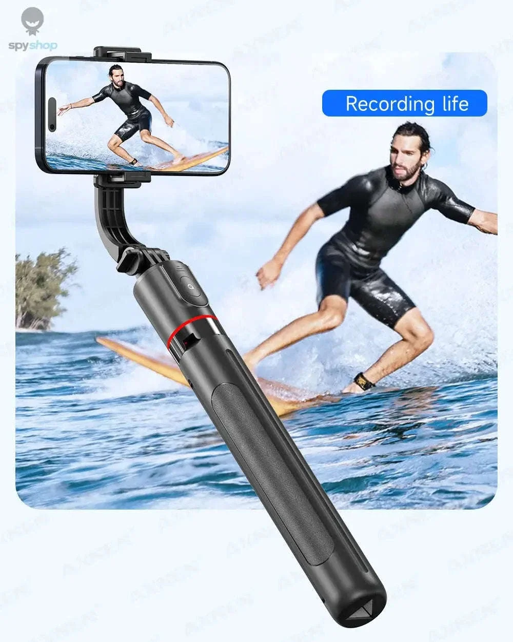 F15 Selfie Stick Tripod with Bluetooth Remote and LED Light - Image 19