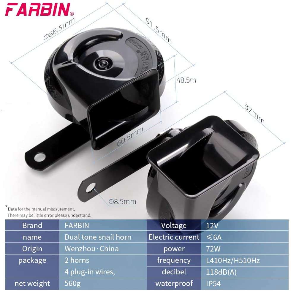 12V Super Loud Car Horn High/Low Tone Waterproof Electric Horn - Image 8