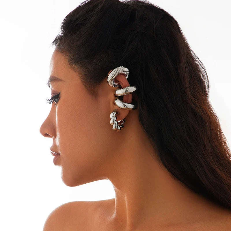 C-Shaped Acrylic Ear Clips Set for Pierced-Ear Style - Image 6