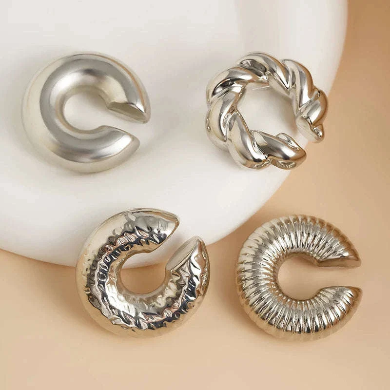 C-Shaped Acrylic Ear Clips Set for Pierced-Ear Style - Image 8