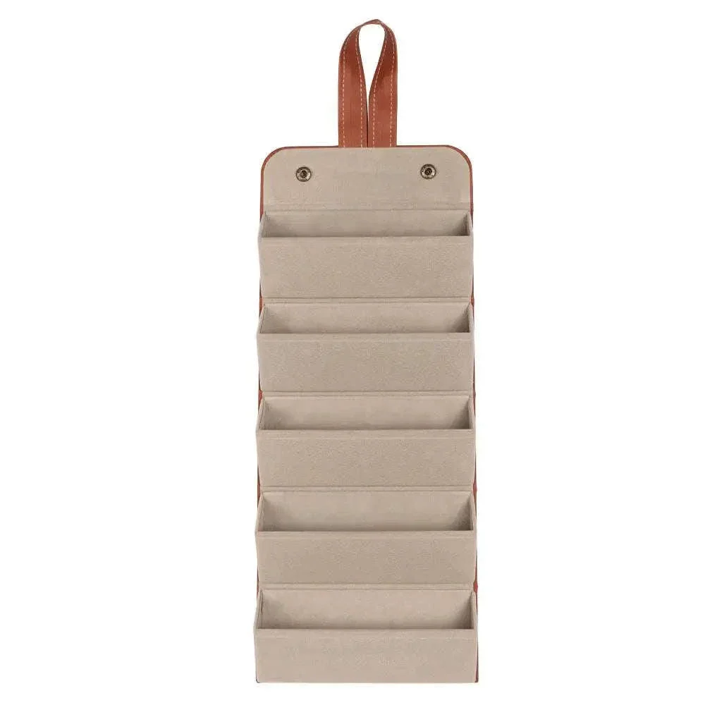 PU Leather Folding Glasses Organizer Multi-Slot Travel Case - Image 8