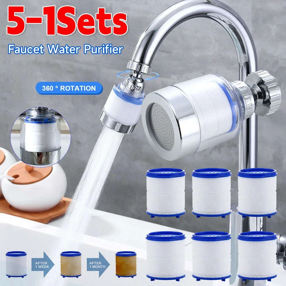 Faucet Water Filter with 360° Rotating Head for Cleaner Tap Water