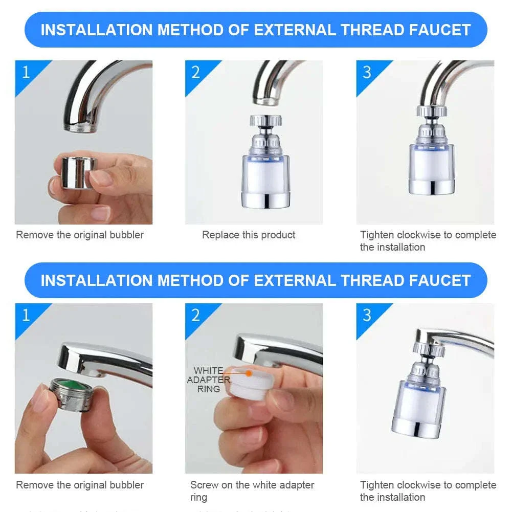 Faucet Water Filter with 360° Rotating Head for Cleaner Tap Water - Image 4